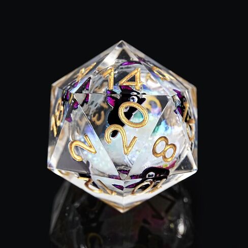 Gu Ei Te Liquid Core Resin Dnd Dice ، Cat Style Polyhedral Dice 7-Die Set Quicks and Handmade for RPG MTG Table Games in Kuwait