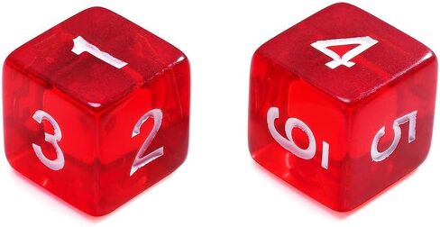 10 Pieces Polyhedral Dice Set D6 Dice 16mm Acrylic 6 Sided Dice Game Dice for Dungeons and Dragons RPG MTG DND Dice Table Games (Starry Red Black) in Saudi Arabia