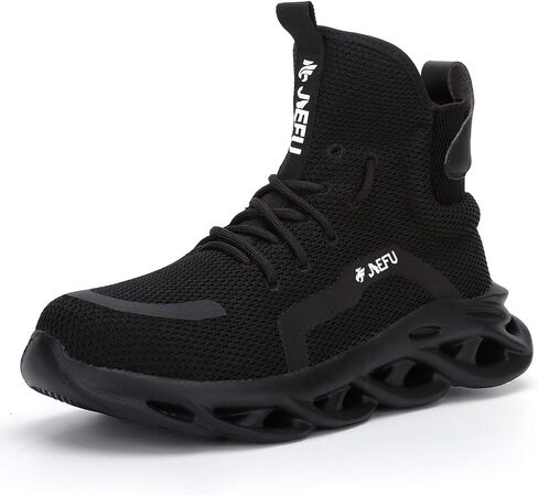XUNRUO Work Safety Boots for Men and Women Steel Toe Lightweight Breathable Pull on Construction Boots in Saudi Arabia