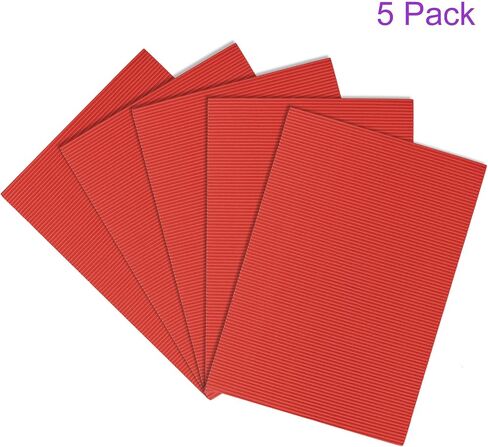 DMiotech 5 Pack 7.87x11.81 Inch Corrugated Cardboard Paper Sheets DIY Projects Black for Box Making, Cards, Scrapbooks in Saudi Arabia