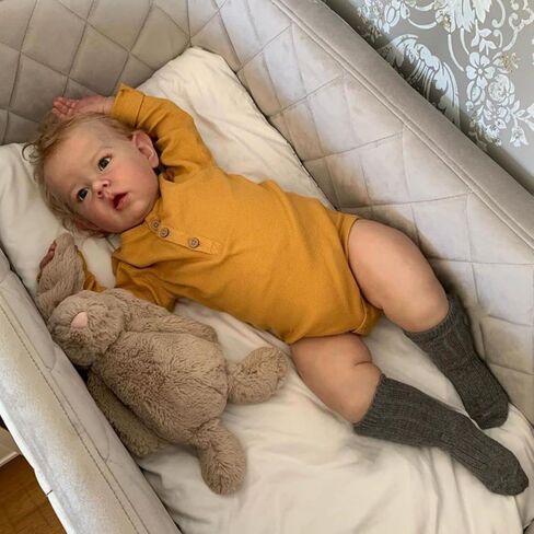 iCradle Reborn Boy 28 Inch Newborn Toddler Reborn Doll Soft Silicone Vinyl Lifelike Baby Dolls for Kids Age 3+ in Saudi Arabia