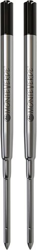 Monteverde Ballpoint Refill لتناسب أقلام Proper Point ، نقطة متوسطة ، لفة ناعمة ، أسود ، 2 لكل عبوة (S132BK) in Kuwait