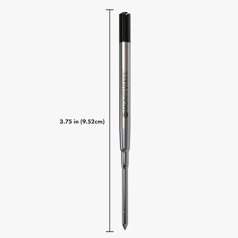 Monteverde Ballpoint Refill لتناسب أقلام Proper Point ، نقطة متوسطة ، لفة ناعمة ، أسود ، 2 لكل عبوة (S132BK) in Kuwait