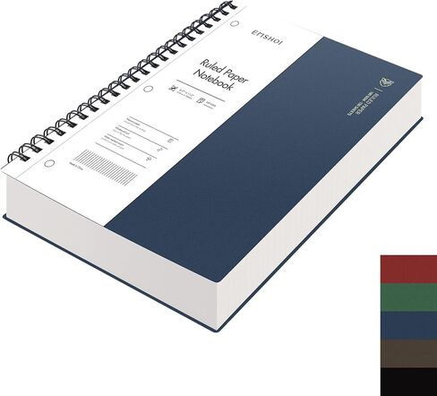 EMSHOI A4 Spiral Notebook College Ruled Lined Journal, 11.2" X 8.27", 300 Perforated Pages, 100gsm Thick Paper, Waterproof Softcover, Twin-Wire Binding, for School Work Business Writing-Wine Red in Kuwait