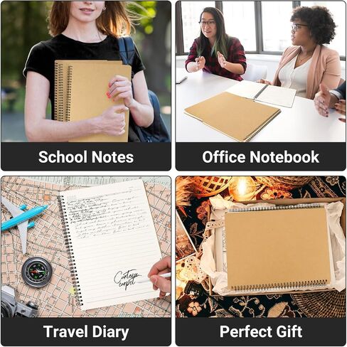 حكمت كلية EUSOAR College Notebook ، 6 حزم A4 11 "× 8.5" دفاتر اليومية المبطنة ، 120 صفحة/ 60 حلقة كمبيوتر محمول للنساء للنساء. in Kuwait