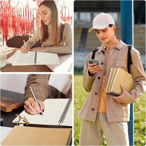 حكمت كلية EUSOAR College Notebook ، 6 حزم A4 11 "× 8.5" دفاتر اليومية المبطنة ، 120 صفحة/ 60 حلقة كمبيوتر محمول للنساء للنساء. in Kuwait