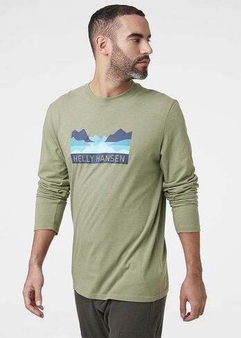 Helly-Hansen Men's Standard Nord Graphic Longsleeve T-Shirt, 983 Ebony in Saudi Arabia