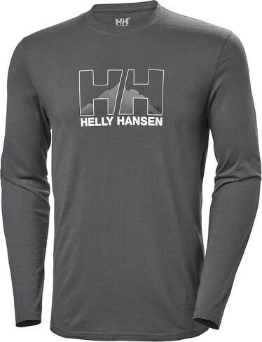 Helly-Hansen Men's Standard Nord Graphic Longsleeve T-Shirt, 983 Ebony in Saudi Arabia