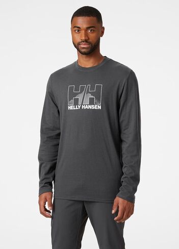 Helly-Hansen Men's Standard Nord Graphic Longsleeve T-Shirt, 983 Ebony in Saudi Arabia
