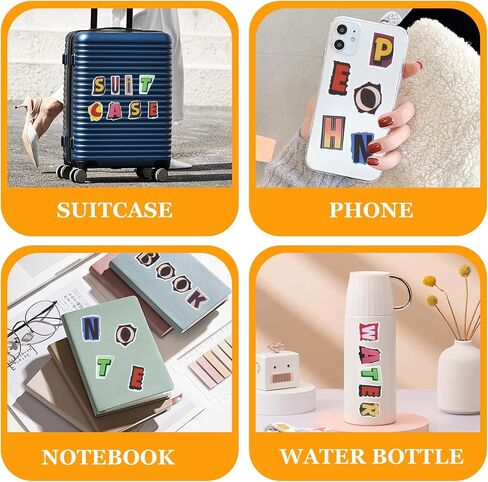 100pcs ملصقات رسائل عتيقة ، ملصقات للاصطدام للاصطدام ، ملصقات أبجدية مقاومة للماء ملصقات رسائل الفينيل لخلاصات سفر سفر تافهة كمبيوتر محمول ديكور المجلة in Saudi Arabia