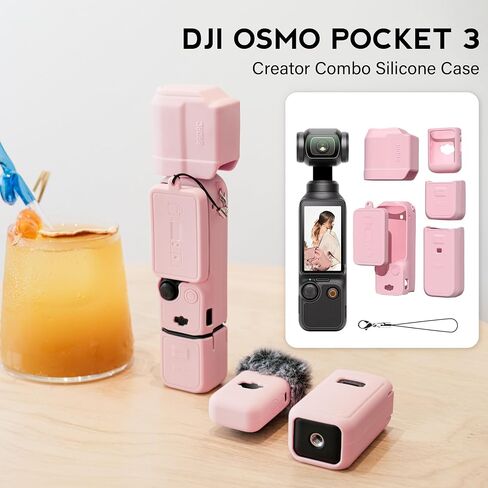 Protective Case for DJI Osmo Pocket 3 / Xtra Muse Camera, Soft Silicone Cover with Screen & Mic Protection, Anti-Scratch, Slim Fit Skin Accessories for Pocket 3/Xtra Muse (Reddish Brown) in Saudi Arabia