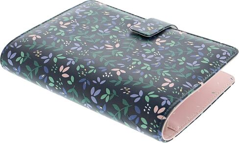 Filofax Garden Organizer, Personal Size, Dusk - Leather-Look, Gold Foil Accents, Six Rings, Week-to-View Calendar Diary, Multilingual, 2025 (C028713-25) in Saudi Arabia