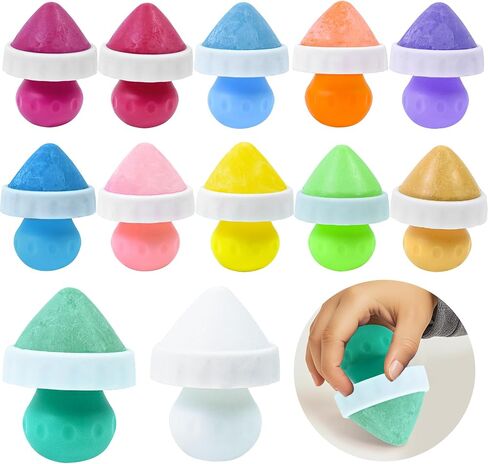 6 PCS Toddler Sidewalk Chalk Easy Grip Washable Colored Chalk for Kids Non Toxic Cone-Shaped Dust Free No Mess On Hands for Paint Doodling Drawing Writing Art Play Chalkborad Indoor Outdoor in Saudi Arabia