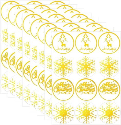 30 Sheet Decorative Gold Circle Envelope Seals - Self-Adhesive Universal Sealing Stickers for Gift Boxes and Labels in Saudi Arabia