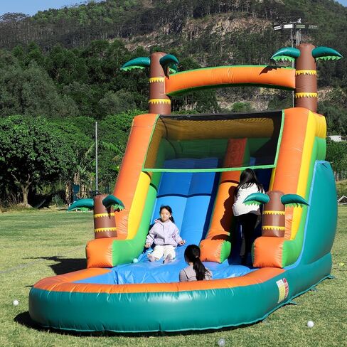 Commercial Inflatable Water Slide for Kids Adults,21FT(L) 100% PVC Giant Inflatable Pool Water Slide with 750W Blower,Big Splash Pool,Big Slide for Backyard Party Wet Dry in Kuwait