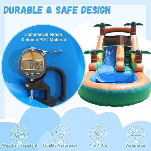 Commercial Inflatable Water Slide for Kids Adults,21FT(L) 100% PVC Giant Inflatable Pool Water Slide with 750W Blower,Big Splash Pool,Big Slide for Backyard Party Wet Dry in Kuwait