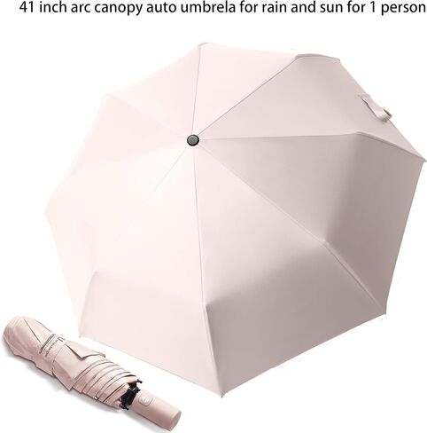 BAODINI Small UV Protection Travel Umbrella Compact for Rain and Sun UPF 50+ Windproof Portable 42 inch Umbrella for Women and Men in Saudi Arabia