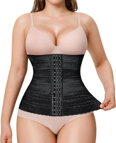 QACIVIQ Segmented Waist Trainer for Women Waist Cincher Shapewear for Women Tummy Control Workout Body Shaper Girdle in Kuwait