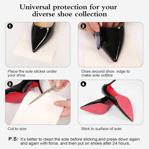 واقي نعل شفاف 99 سم ​​للأحذية ذات الكعب العالي، واقي نعل حذاء مضاد للانزلاق، واقي نعل لوبوتان شفاف للكعب السفلي الأحمر والأحذية الرياضية (5 بوصات * 39 بوصة) in Kuwait