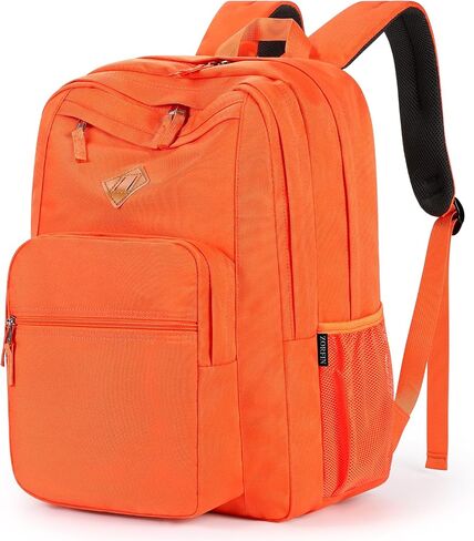 ZORFIN 26L Backpack for School, College, and Travel: Water Resistant Bookbag with 8 Compartments - Tangerine in Kuwait