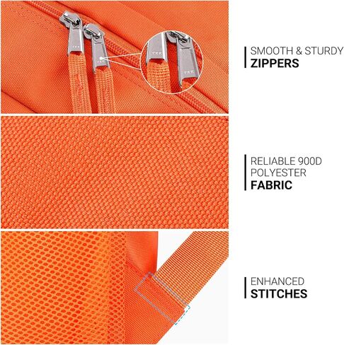 ZORFIN 26L Backpack for School, College, and Travel: Water Resistant Bookbag with 8 Compartments - Tangerine in Kuwait