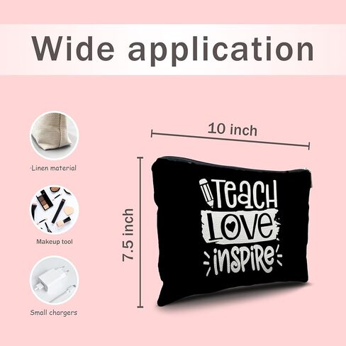 حقيبة مستحضرات التجميل لتقدير المعلم من نوجريت، حقيبة أدوات الزينة للسفر من جروفي إنها مي مرحبًا أنا المعلم، هدايا العودة إلى المدرسة للمعلمين، هدايا شكرًا للمعلمين in Kuwait