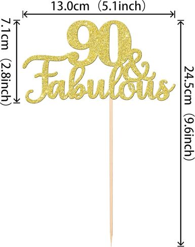 12 PCS 90 and Fabulous Centerpiece Sticks Double Sided Happy 90th Birthday Table Flower Centerpieces Sticks Cheers to 90 Floral Decorations for 90th Birthday Anniversary Party Supplies Rose Gold in Saudi Arabia
