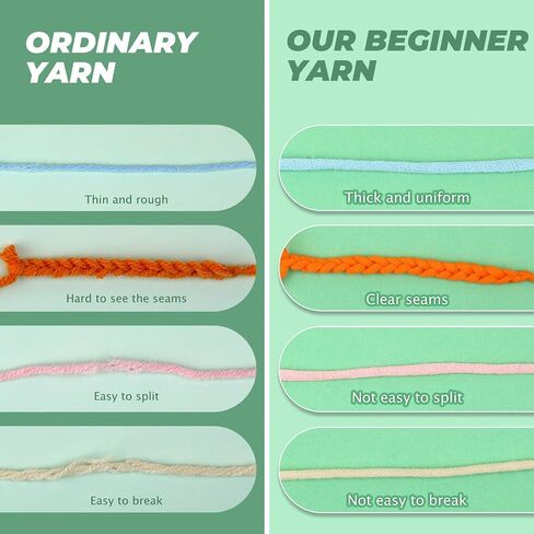 32 Pack Yarn for Beginner Crocheting, Beginner Yarn, Easy Yarn for Beginners, Crochet Yarn, Beginner Crochet Yarn with Easy-to-See Stitches Easy Yarn for Beginners Crochet Kit in Saudi Arabia