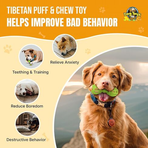 Tibetan Dog Chew Nuggets Refill Pack for Yak Cheese Puff & Chew Toy | 20 All-Natural, Easy-to-Digest Yak Cheese Nuggets | Must Microwave to Puff | Supports Gut Health & Teeth Cleaning in Saudi Arabia