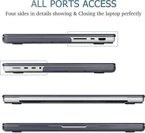 بالنسبة إلى MacBook Pro 16 بوصة Case 2021 2022 2023 2024 الإصدار A3186 A3403 M4 A2991 M3 A2780 M2 A2485 M1 Pro/Max ، علبة الصلابة الصلبة مع واقي الشاشة وغطاء لوحة المفاتيح ، البريق Clear in Kuwait