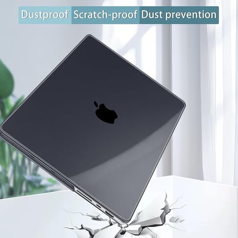 بالنسبة إلى MacBook Pro 16 بوصة Case 2021 2022 2023 2024 الإصدار A3186 A3403 M4 A2991 M3 A2780 M2 A2485 M1 Pro/Max ، علبة الصلابة الصلبة مع واقي الشاشة وغطاء لوحة المفاتيح ، البريق Clear in Kuwait