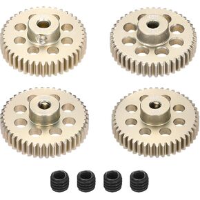 4pcs 48p pinion Gear Set 42t 43t 44t 45t for 3.175 mm رمح ألومنيوم ترس مع براغي لمحرك RC