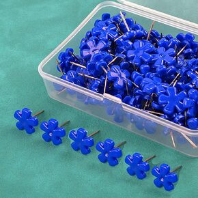 100pcs pushpins ، مسامير الزهور ، دبابيس الدفع الزخرفية للبيضاء ، corkboard ، الجدار الميزة ، منظمة المكتب ، لوحة الإعلانات ، جدار الصور ، الخريطة (واضح)