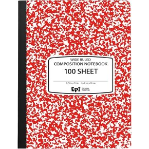 محكم Notebook Marble Wide الذي يحكمه EPI ، الأخضر ، 100 ورقة ، 4 عبوات