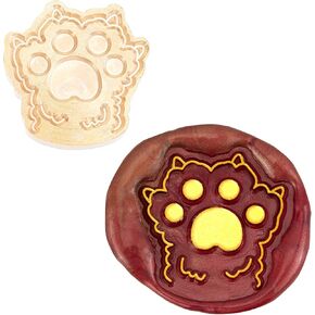 Craspire Wax Seal Seal Heads فقط لا يوجد مقبض ختم شمع الختم استبدال Cat Paw عتيقة قابلة للإزالة.