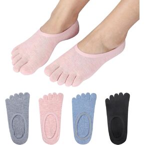 Meaiguo Toe Socks No Show Cotton Low Cut Five Finger Socks Athletic for Women