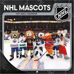 TURNER SPORTS NHL Mascots 2025 Mini Wall Calendar (25998040640)