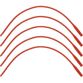 5 Pieces Lamb Feeding Tubes, Red Flexible Rubber Replacement Tubing Supplies for Lamb,Sheep,Piglet,Rabbit,Puppy Feeding (16 Inch x 16FR) (10 Pack, 16 FR)