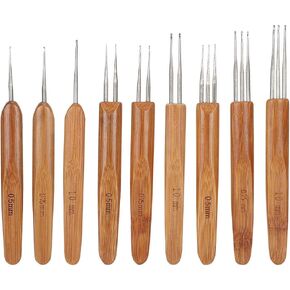 Qanyegn 9pcs مجموعة خطاف الكروشيه dreadlock ، أداة واحدة مزدوجة 3 مقبض أداة تجديل الشعر ، أدوات إبرة الكروشيه Dreadlock لضرب تجديل الشعر.