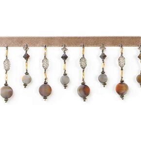 Expo International ، Inc Beaded Disk Fringe Trim Pack of 36 Chaking ، Champagne