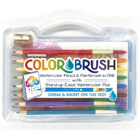 snifty colorbrush on the go ، قلم رصاص بالألوان المائية وفرشاة الطلاء مع وسادة مائية الحامل الاحتياط