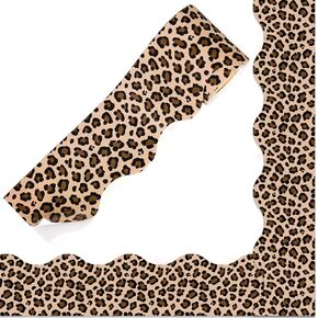32.8 ft leopard print bulletin board border brown brown spot spot trim sefficive safari safari anmaltin bulletin standsles roll for school chorderich chalkboard party decor