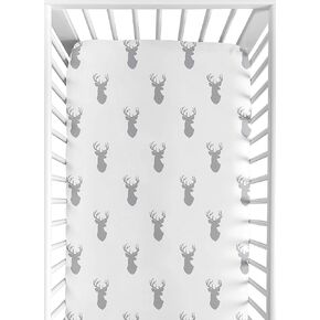 Black and White Woodland Arrow Baby or Toddler Fitted Crib Sheet for Rustic Patch Collection by Sweet Jojo Designs