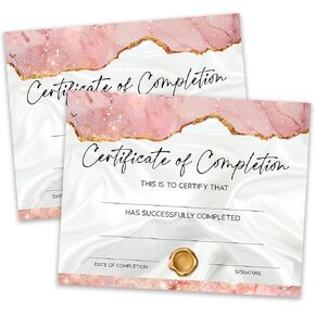 شهادة الانتهاء ، شهادات جائزة Pink Gold Foil للنساء ، شهادة الشهر ، جوائز شهادة الإنجاز ، شهادة دبلوم المدرسة للطالب ، 25 جهاز كمبيوتر (06)