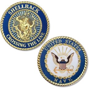 US Navy Shellback Challenge Coin Military for Veterans VetFriends.com