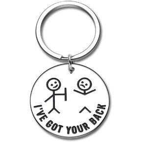 Octamber Funny Gifts Best Friend Keychain for Friends BFF Besties Companion I Got Your Back Stick Figures for Daughter Son Families Women Men Christmas Birthday Valentine Graduation Stocking Stuffers