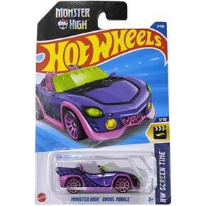 العجلات الساخنة الوحش High Ghoul Mobile (Purple) ، 1/10 1:64 Scale Die-Cast