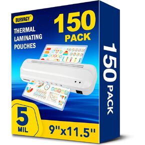 400 Pack Laminating Sheets, 3 Mil, 9 x 11.5 Inches Thermal Laminating Pouches Lamination Sheet Paper for Laminator, Clear, Letter Size, Office and School Supplies