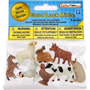 Safari Ltd. Farm Fun Pack - شخصيات مصغرة لحيوانات المزرعة - لعبة تعليمية تم تعيينها للبنين والبنات والأطفال الذين تتراوح أعمارهم بين 5 سنوات