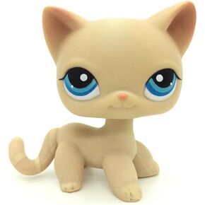 نادر #228 Mini Pet Toys Beige Short Hair Cat Kitty Animal Figure